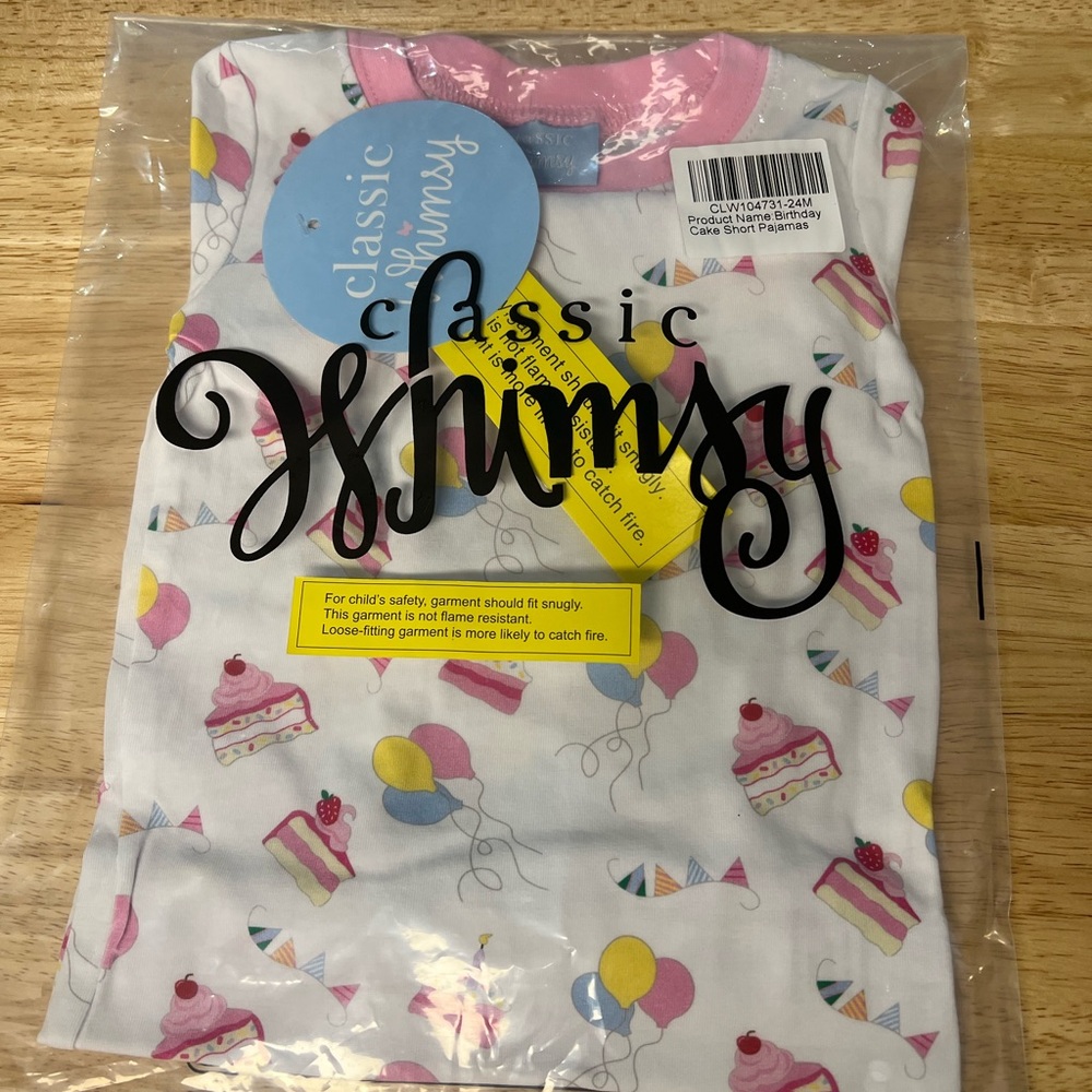 Pink and White Pajama Sets with Festive Print